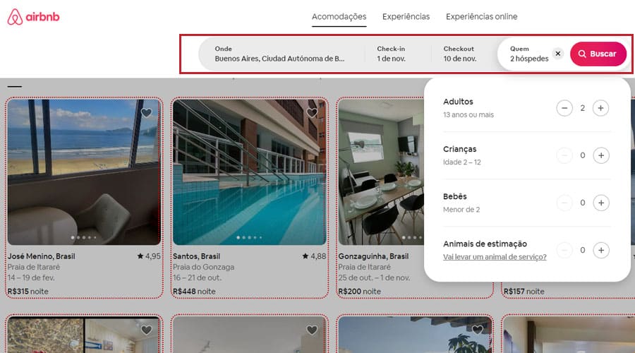 Como reservar no Airbnb