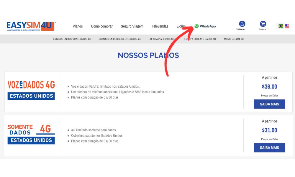 Suporte da Easysim4U