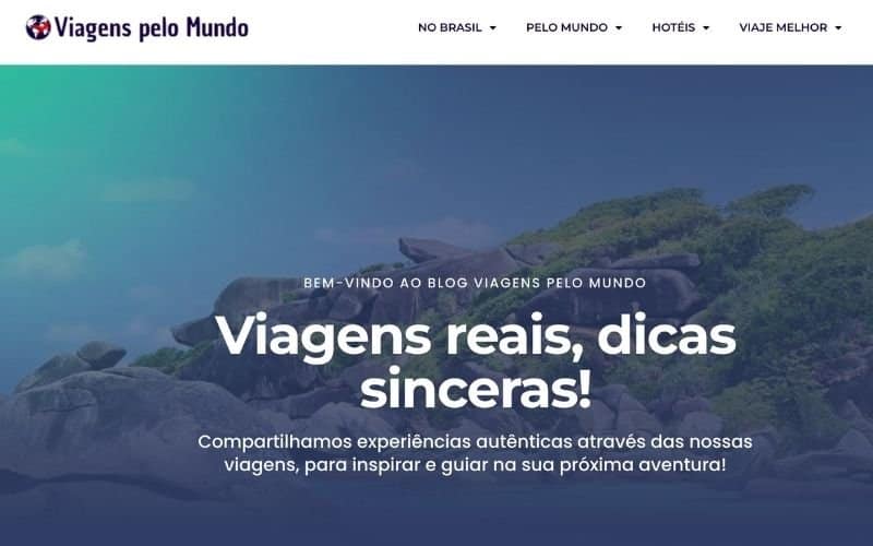 Página principal do Blog Viagens pelo Mundo