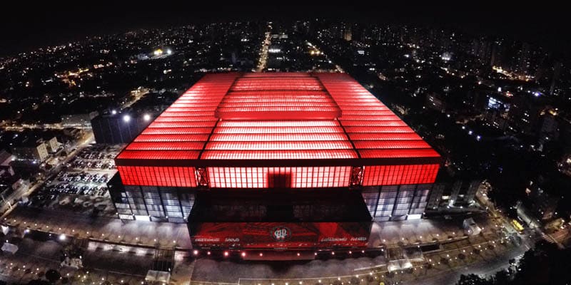Fora do estádio arena da baixada