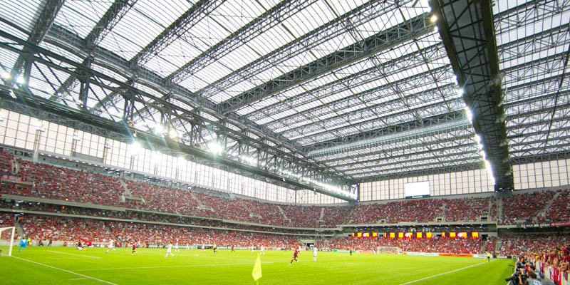 Teto retrátil da arena da baixada