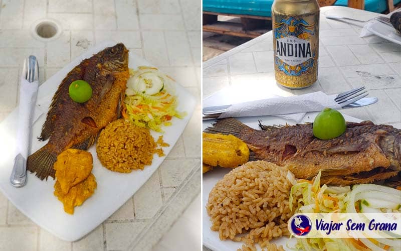 Almoço no Quiosque da Praia com peixe