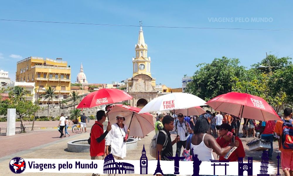 Ponto de encontro do Free Walking Tour em Cartagena