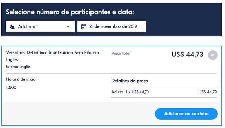 Confirmação dos valores