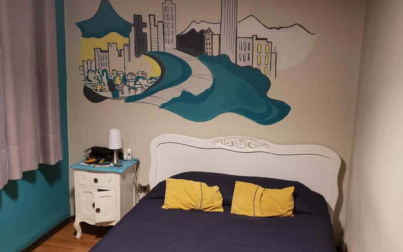 Quarto privado do Hostal Forestal em Santiago
