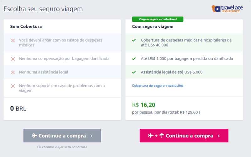 Seguro Viagem na eDestinos