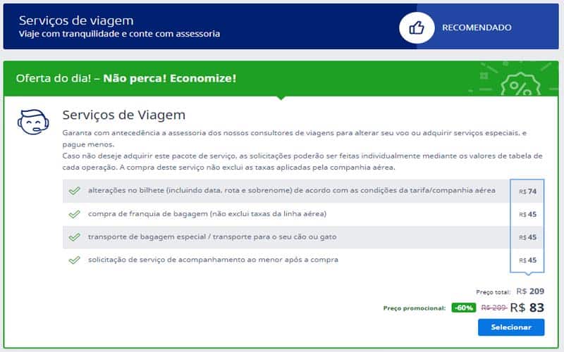 Serviços de viagem eDestinos