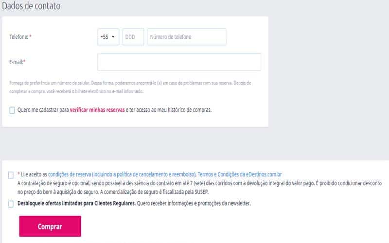 Finalização da compra