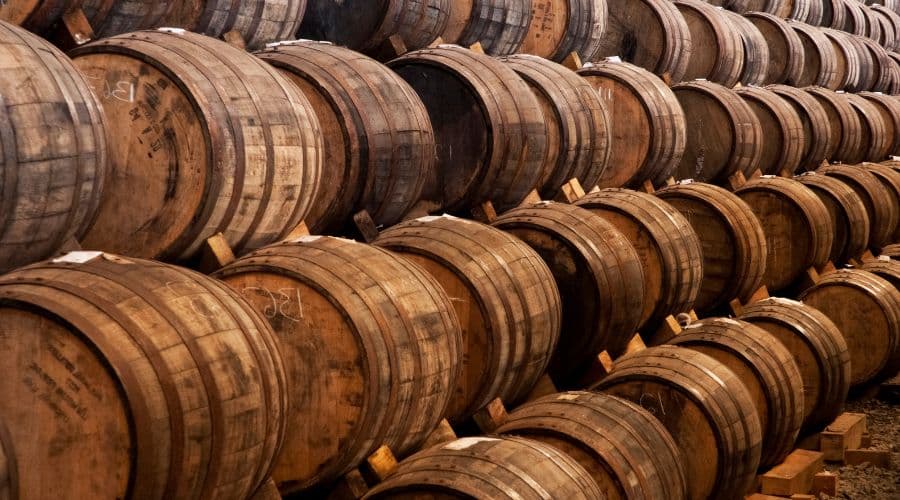 Vinícola Cockburn's: Barris empilhados e armazenando vinhos do Porto