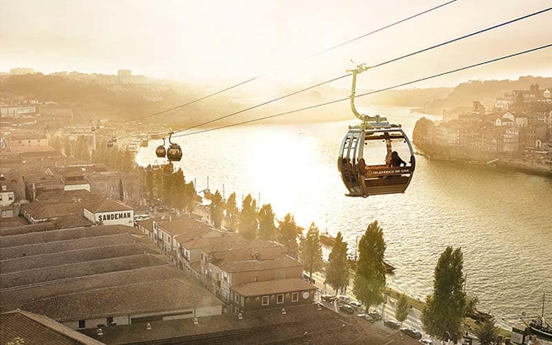 Teleférico no Porto