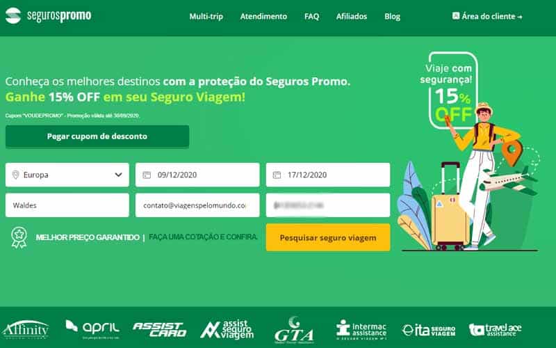 Página da Seguros Promo