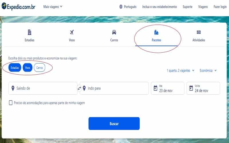 Como comprar na Expedia