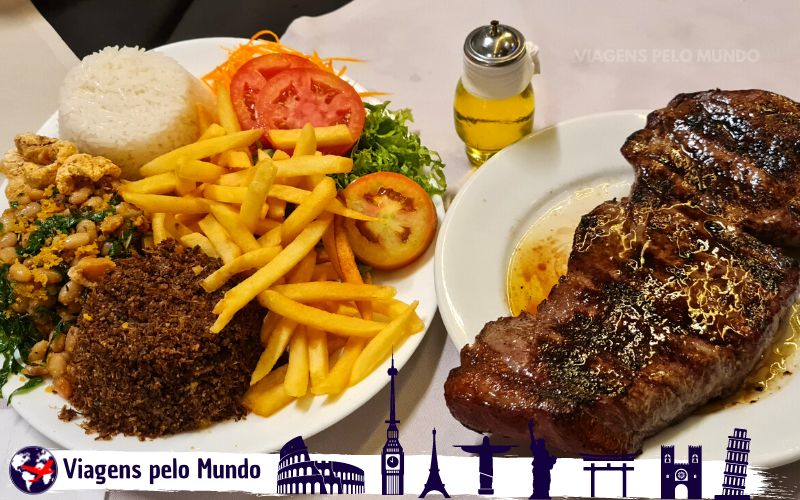 Prato de Carne de sol no restaurante 1008