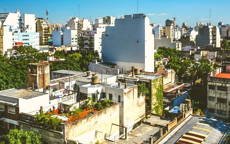 Vista de Palermo em Buenos Aires