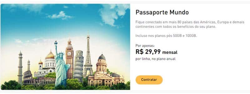Passaporte Mundo - Planos Claro