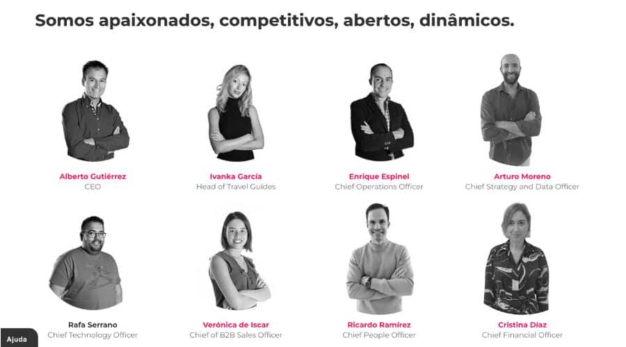 Informação dos funcionários da Civitatis