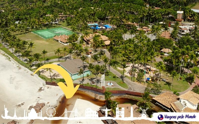 Vista aérea do Resort Cana Brava