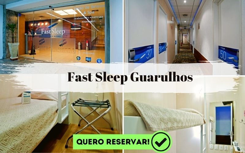 Fotos do Fast Sleep dentro do Aeroporto de Guarulhos