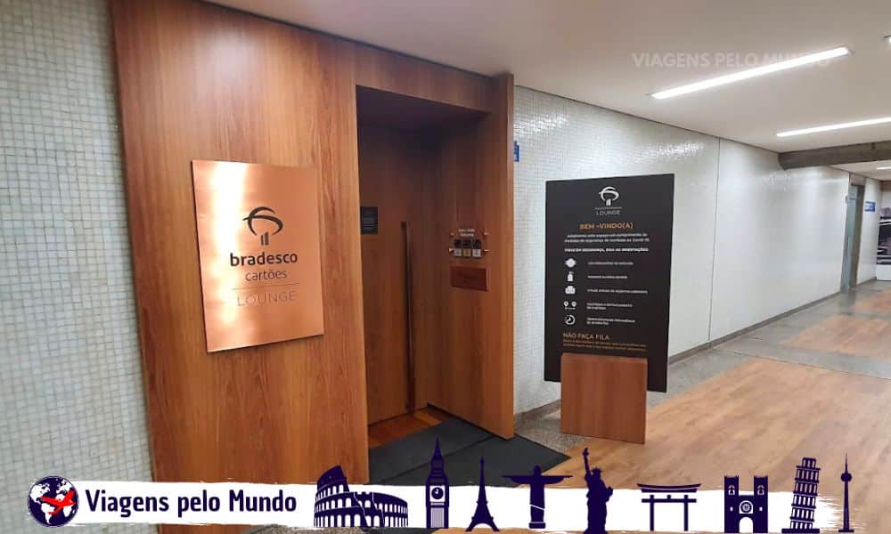 Entrada do Bradesco Lounge em Guarulhos