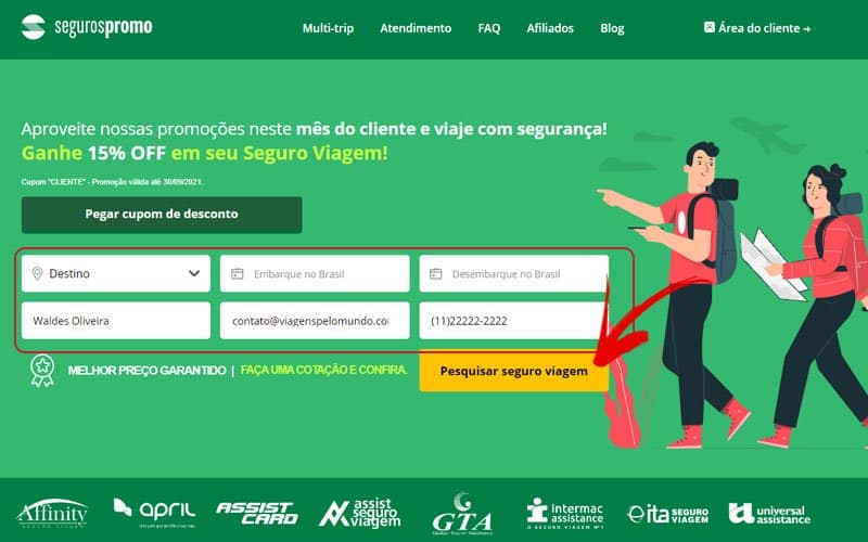 Página da Seguros Promo