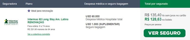 Descrição das coberturas e o valor de um seguro viagem ideal para renovação