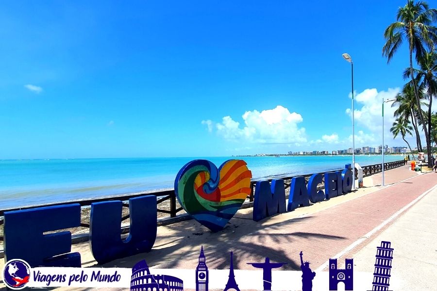 Letreiro Eu amo Maceió