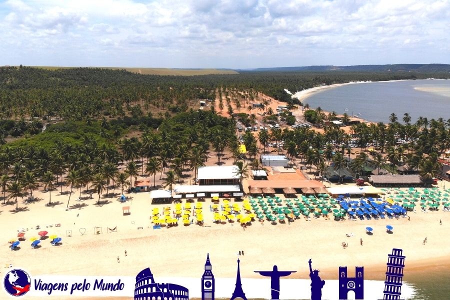 Foto aérea da Praia do Gunga