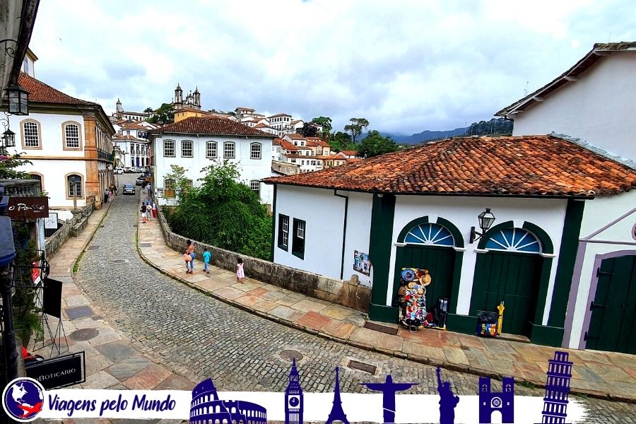 Rua São José no centro histórico de ouro preto