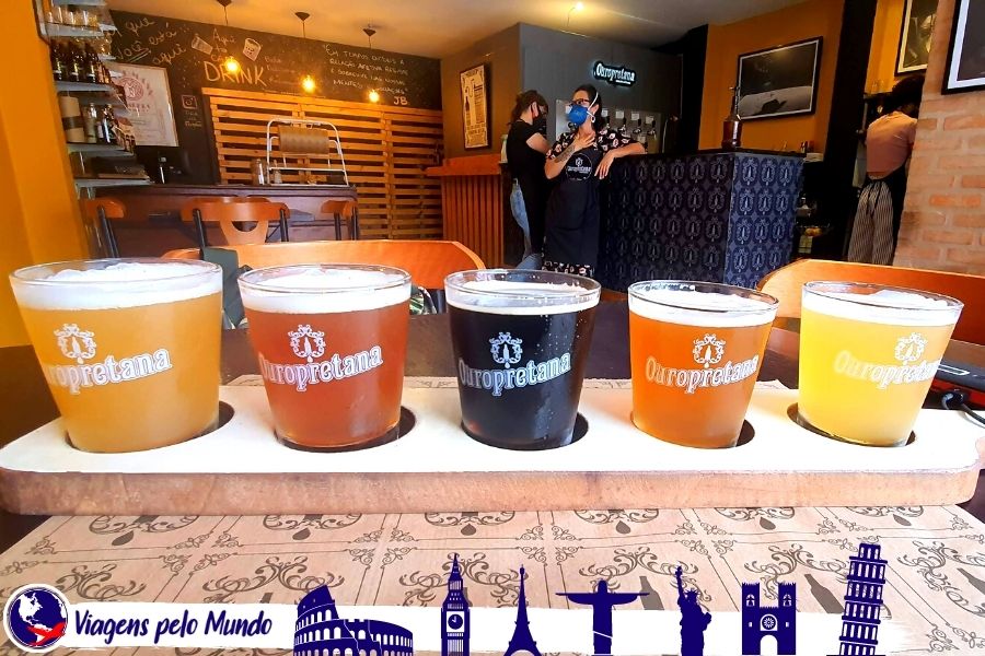 5 copos de cervejas diferente da Ouropretana para experimentar