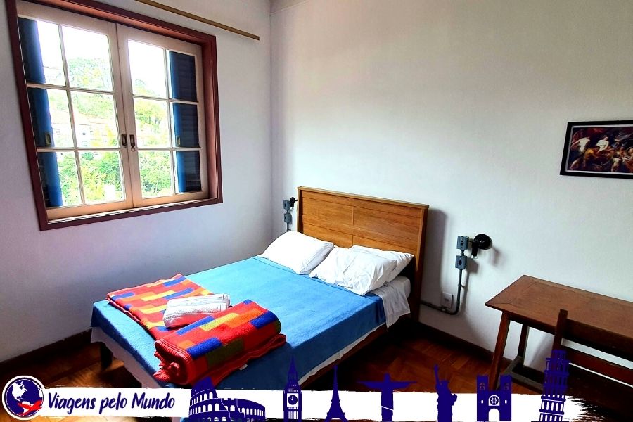 Quarto com vista para Ouro Preto no Varanda Hostel