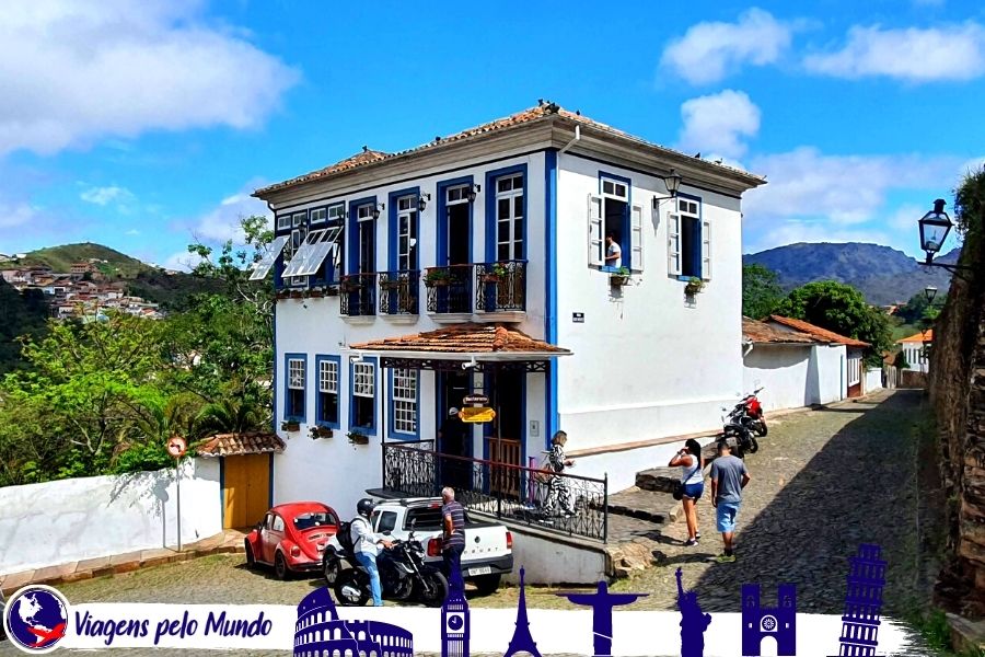 Casarão onde está localizado o restaurante Bené da Flauta - Onde comer em Ouro Preto