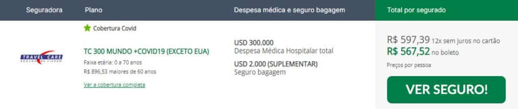 Seguro viagem marítimo com cobertura completa
