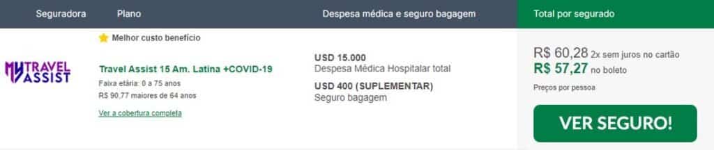 Seguro Viagem para Colômbia mais barato
