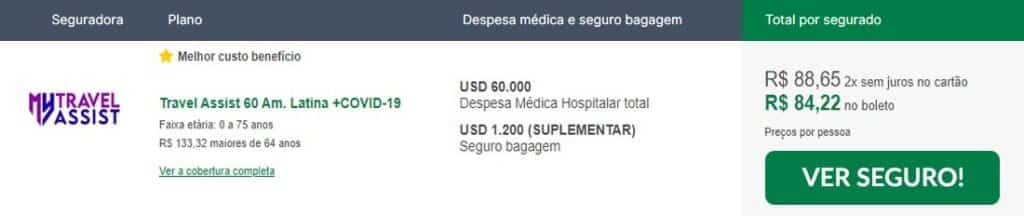 Seguro viagem com custo benefício