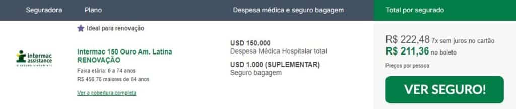 Plano ideal para renovação de seguro viagem