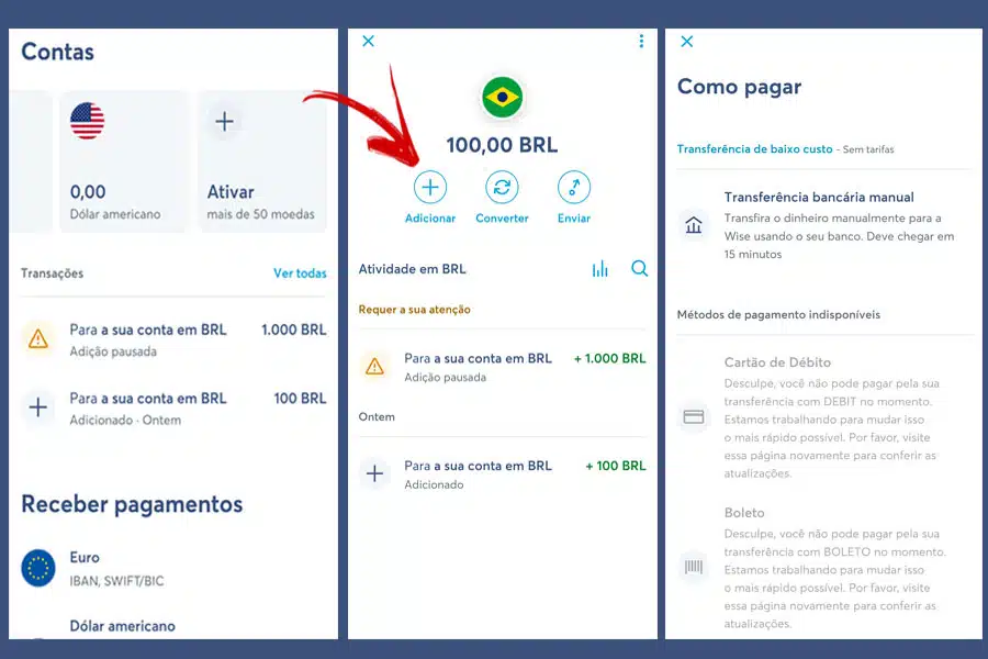 Como transferir dinheiro pelo aplicativo