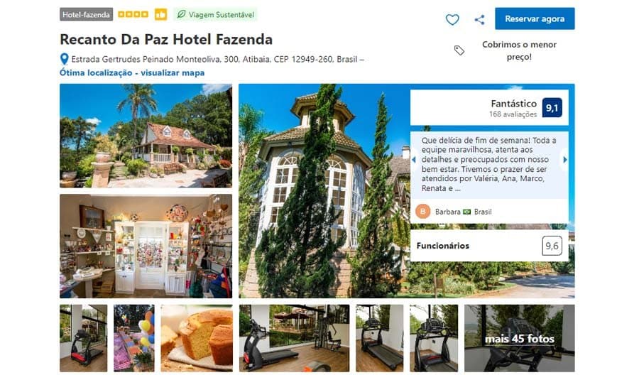 Hotel Fazenda Recanto da Paz em Atibaia