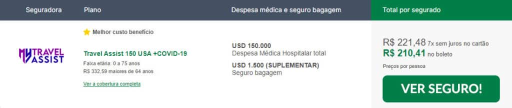 Seguro viagem com custo benefício