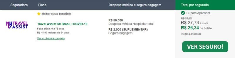 Seguro viagem para viagens nacionais