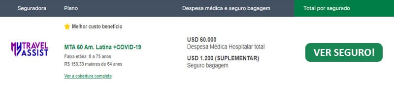 Seguro viagem com o melhor custo benefício