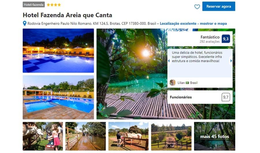 Hotel Fazenda Areia que Canta em Brotas