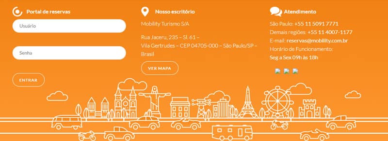 Dados cadastrais da Mobility