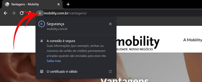 Certificado ativo na Mobility Carros