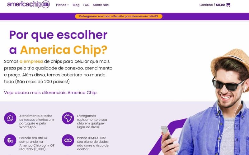 Página da América Chip