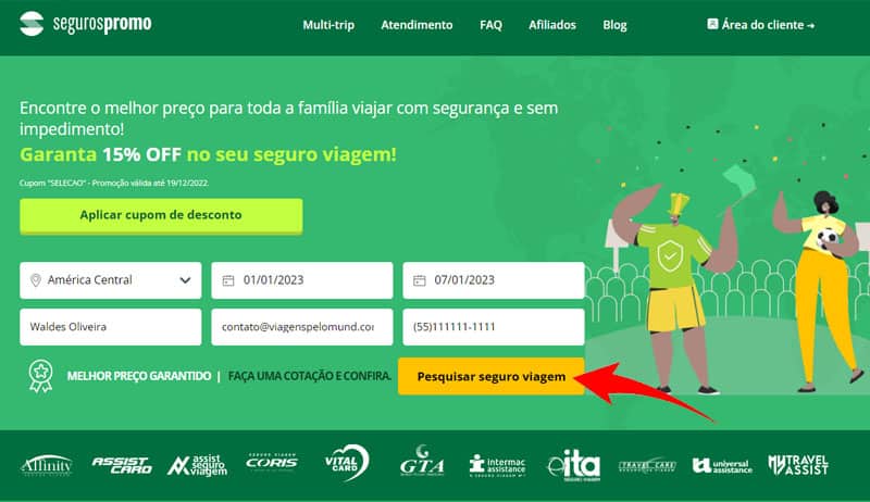 Página da Seguros Promo