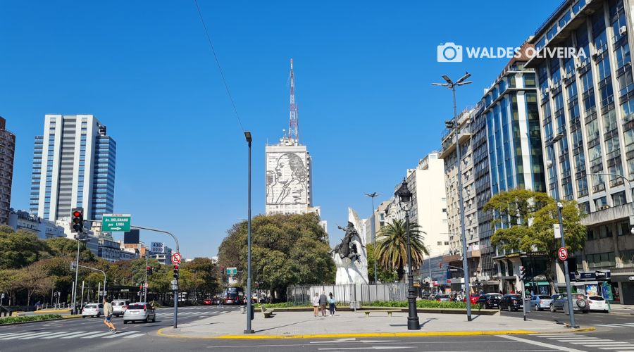 Avenida Nove de Julio em Buenos Aires