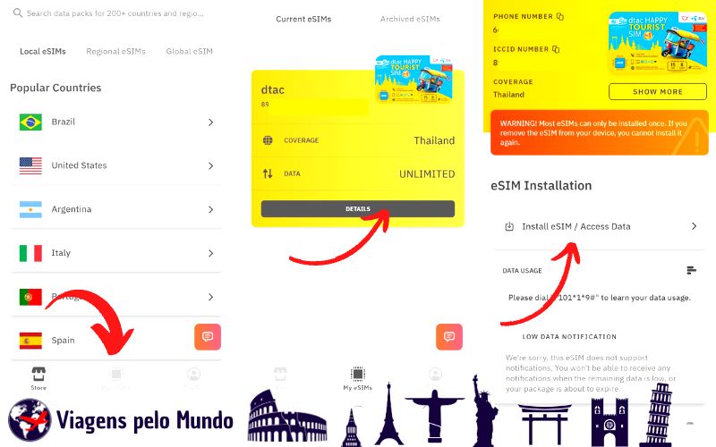 Como ativar o eSim da Airalo