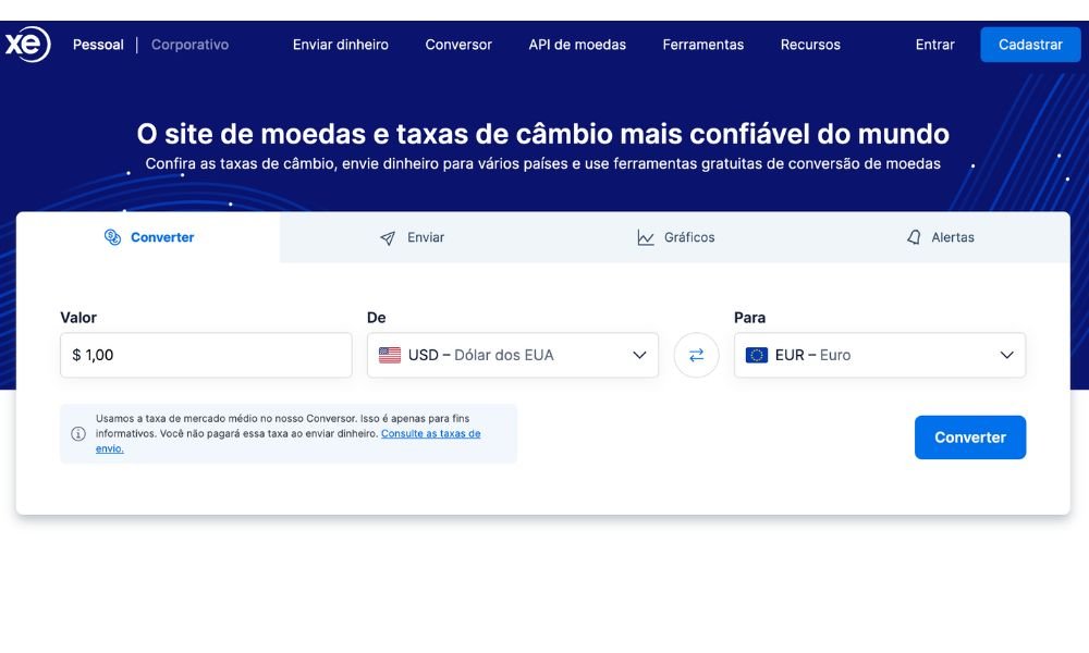 Aplicativos de viagens XE