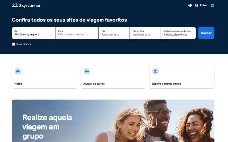 Skyscanner, aplicativo para encontrar passagens baratas