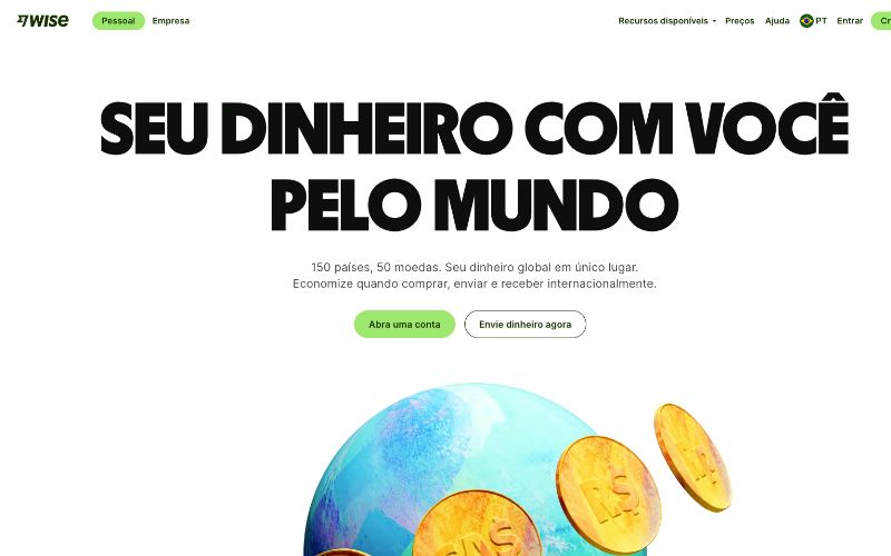 Wise, aplicativo para usar dinheiro no exterior